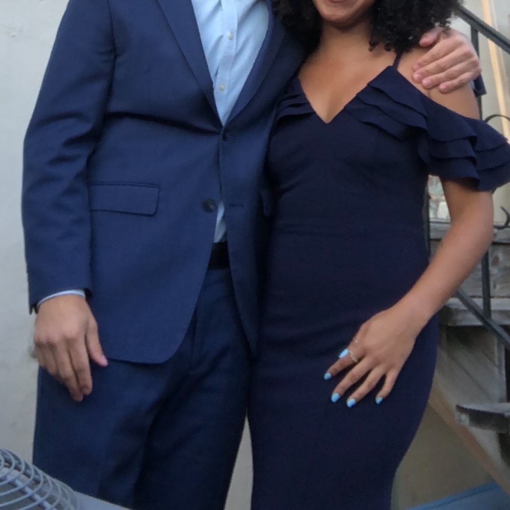 Lulu's Navy Blue Formal Maxi Dress